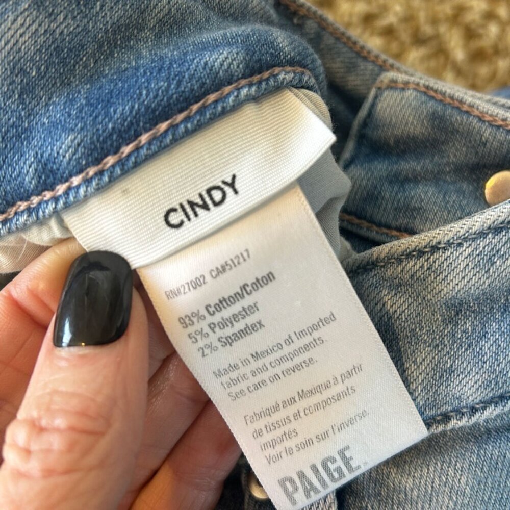Paige High Rise Cindy - Shooting Star w/ Stellar Hem In Women's Size 31 - Picture 8 of 9